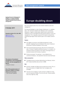 Europe doubling down Risk management research