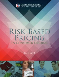 Risk-Based Pricing In Consumer Lending Fall 2014