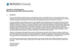 Excellence and Engagement: Monash University Library 2016 Annual Plan