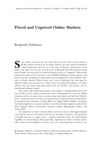 S Priced and Unpriced Online Markets Benjamin Edelman