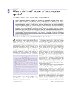 What is the “real” impact of invasive plant species? CONCEPTS AND