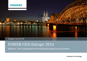 POWER-GEN Europe 2014 Answers for energy. Cologne, June 03–05