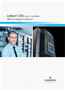 Liebert CRV Efficient Cooling for IT Equipment from 11 to 50 kW