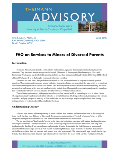 FAQ on Services to Minors of Divorced Parents  Introduction