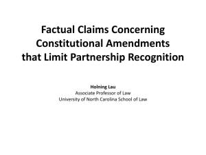 Factual Claims Concerning Constitutional Amendments that Limit Partnership Recognition