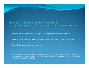 Immigration Policy in North Carolina: Legal and Ethical Consequences for Social Workers