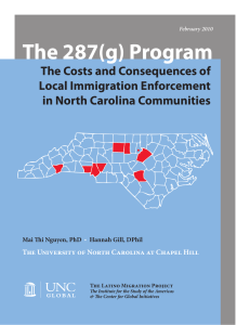 The 287(g) Program The Costs and Consequences of Local Immigration Enforcement