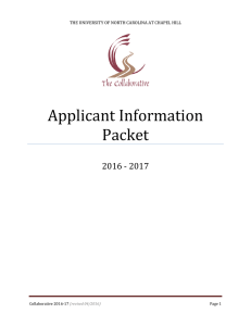 Applicant Information Packet 2016 - 2017