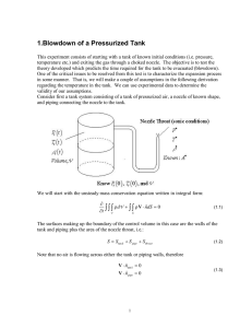 1.Blowdown of a Pressurized Tank
