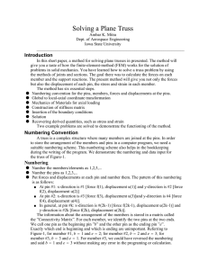 Solving a Plane Truss