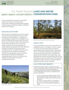open space conservation U.S. Forest Service LAND AND WATER CONSERVATION FUND