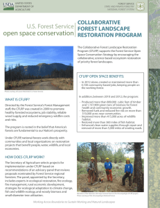 open space conservation U.S. Forest Service COLLABORATIVE FOREST LANDSCAPE