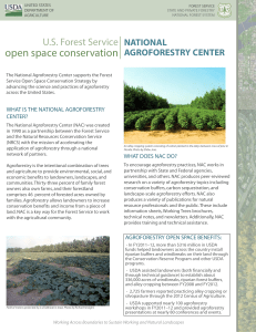 open space conservation U.S. Forest Service NATIONAL AGROFORESTRY CENTER