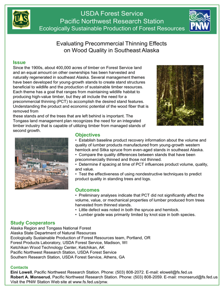 USDA Forest Service Pacific Northwest Research Station Evaluating ...