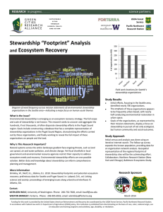 Stewardship “Footprint” Analysis Ecosystem Recovery and