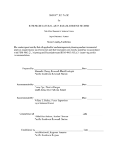 SIGNATURE PAGE  for RESEARCH NATURAL AREA ESTABLISHMENT RECORD