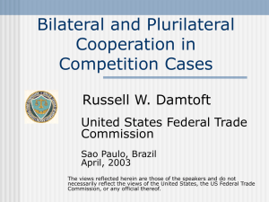 Bilateral and Plurilateral Cooperation in Competition Cases Russell W. Damtoft