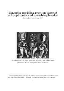 Example: modeling reaction times of schizophrenics and nonschizophrenics