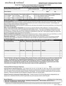 . BENEFICIARY DESIGNATION FORM