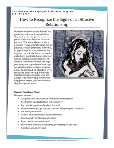 How to Recognize the Signs of an Abusive Relationship