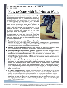How to Cope with Bullying at Work