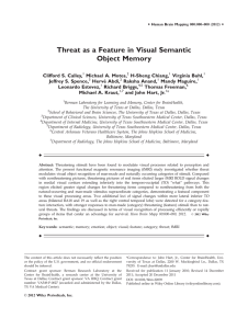 Threat as a Feature in Visual Semantic Object Memory