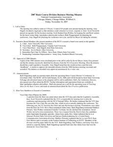 2007 Basic Course Division Business Meeting Minutes