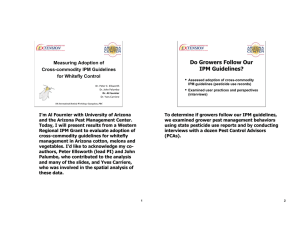 Do Growers Follow Our IPM Guidelines? Measuring Adoption of Cross-commodity IPM Guidelines