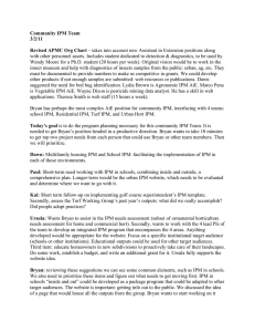 Community IPM Team 3/2/11 Revised APMC Org Chart