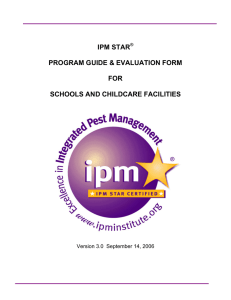 IPM STAR PROGRAM GUIDE &amp; EVALUATION FORM FOR