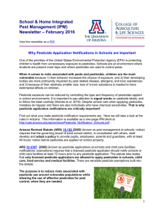 School &amp; Home Integrated Pest Management (IPM) – February 2016