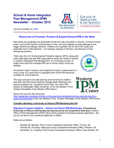 School &amp; Home Integrated Pest Management (IPM) – October 2015