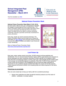 School Integrated Pest Management (IPM) Newsletter – March 2014