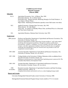 CURRICULUM VITAE Russell Tronstad (March 2008)
