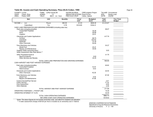 Table 8A. Income and Cash Operating Summary; Pima (ELS) Cotton,...