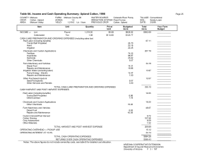 Table 6A. Income and Cash Operating Summary; Upland Cotton, 1998