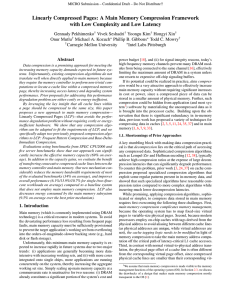 Linearly Compressed Pages: A Main Memory Compression Framework