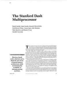 The Stanford Dash Multiprocessor