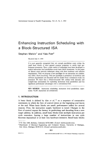 Enhancing  Instruction  Scheduling  with