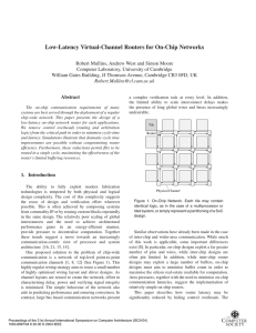 Low-Latency Virtual-Channel Routers for On-Chip Networks