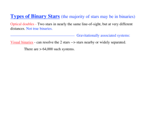 Types of Binary Stars