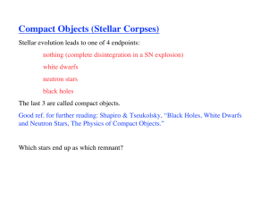 Compact Objects (Stellar Corpses)