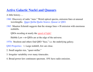 Active Galactic Nuclei and Quasars