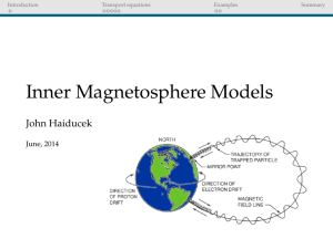 Inner Magnetosphere Models John Haiducek June, 2014 Introduction