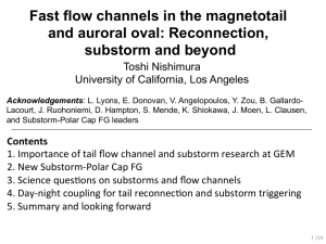 Fast flow channels in the magnetotail and auroral oval: Reconnection, Toshi Nishimura