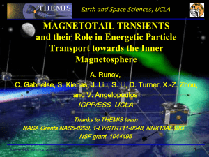 MAGNETOTAIL TRNSIENTS and their Role in Energetic Particle Transport towards the Inner Magnetosphere