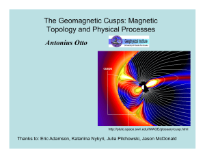 The Geomagnetic Cusps: Magnetic Topology and Physical Processes Antonius Otto