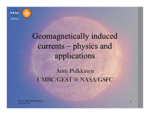 Geomagnetically induced currents – physics and