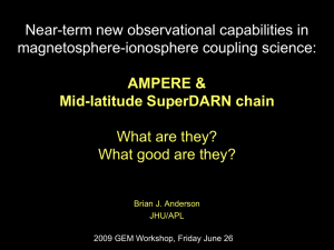 Near-term new observational capabilities in magnetosphere-ionosphere coupling science: AMPERE &amp; Mid-latitude SuperDARN chain