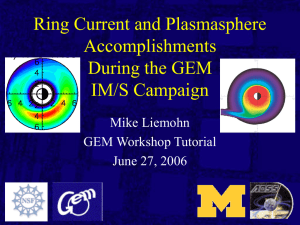 Ring Current and Plasmasphere Accomplishments During the GEM IM/S Campaign